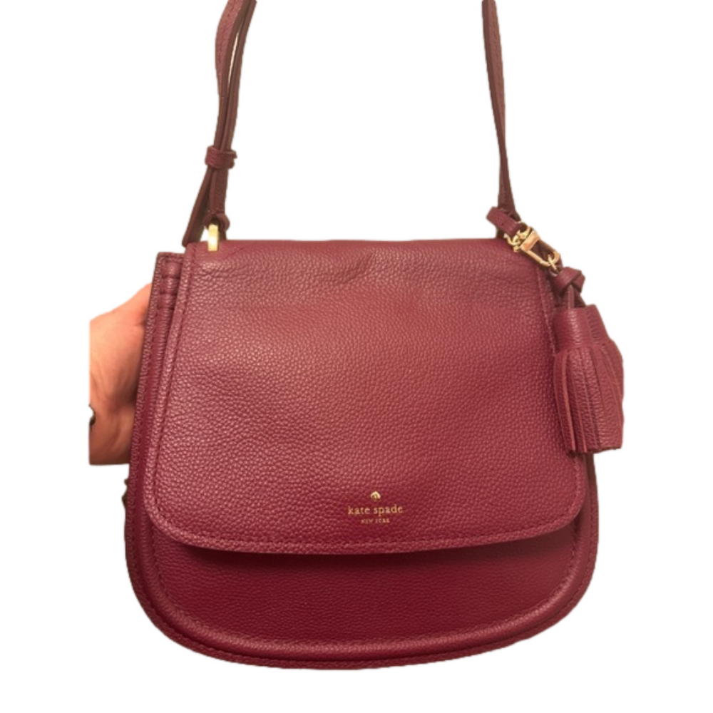 LIKE NEW KATE SPADE ♠️ Orchard Street burgundy leather satchel adjustable strap